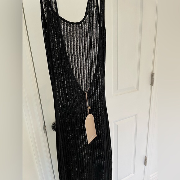 Black sheer knit maxi dress - Picture 5 of 6